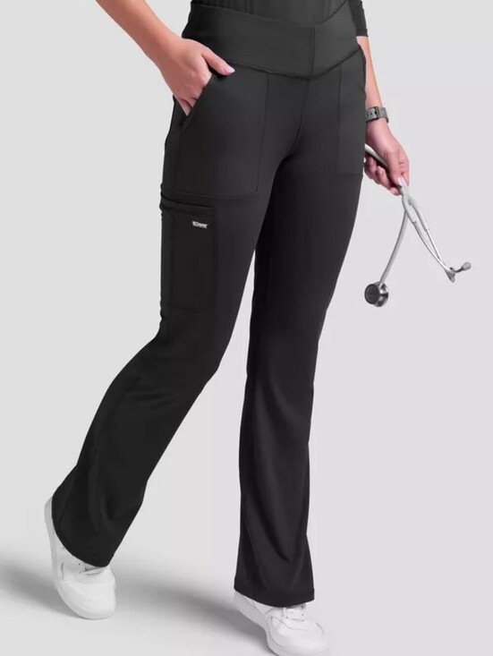 Grey's Anatomy Pants - Grey's Anatomy Black Straight-Leg Drawstring Utility Scrub Pants